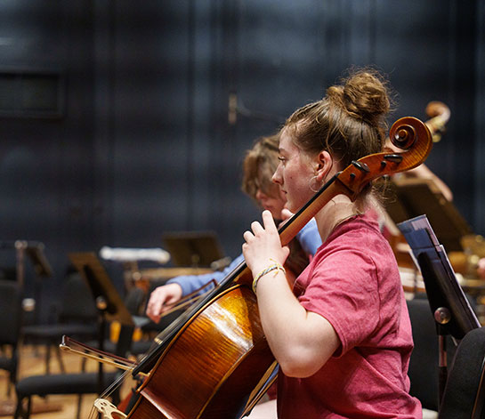 Youth Playing cello